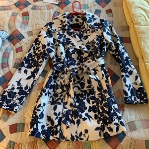 Floral Double-Breasted Women's Coat
